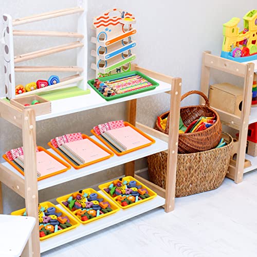 Maitys 24 Pcs Plastic Art Tray 11x8.7x1 Inch Activity Craft Tray,Colorful - color: Colorful