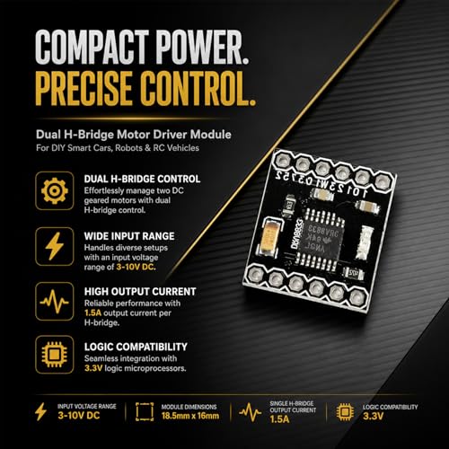 10-Pack DRV8833 Motor Driver Module, Dual H-Bridge, 1.5A