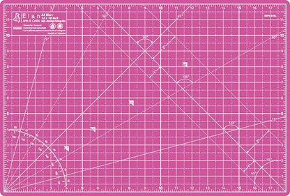 Elan Cutting Mat A3 Pink & Purple, Self Healing Cutting Mat 12x18 Inch, 5-Ply Craft Board Pink, Hobby Board for Crafts 12x18 Inch