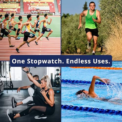 ULTRAK 495 Stopwatch – Blue Professional 100-Lap Digital Timer, Countdown Interval Tracker, Water-Resistant Sports Watch, Chronograph for Coaching & Training - color: Blue