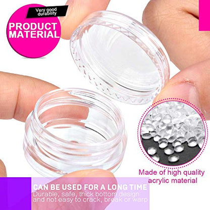 GBSTORE 3 Gram Plastic Cosmetic Containers,for Eye Shadow Nails Powder Jewelry Cosmetic Lip Balm Lip Gloss Cream Lotion and Creams Sample Make-up Storage(10 Pcs)