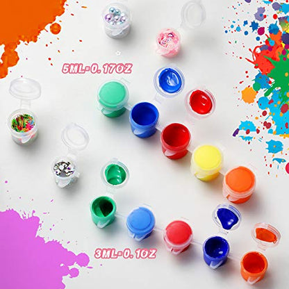 Patelai 100 Strips Empty Paint Pots with Lids Containers,3 Ml/ 0.1 Oz - size: 3 ml/ 0.1 oz