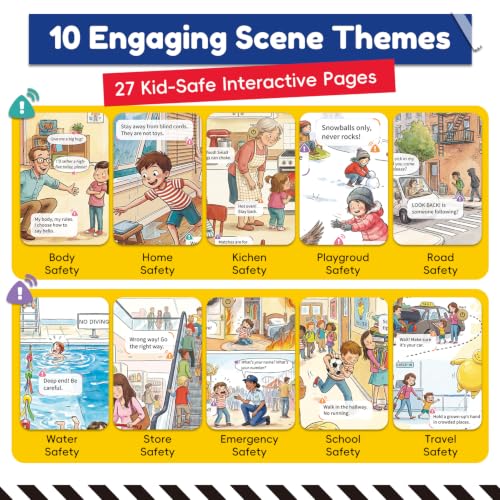 Safety Sound Book for Toddlers, Interactive Educational Toy