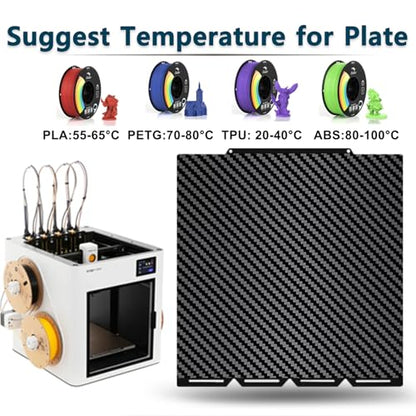 Diamond+Carbon U1 Build Plate for Snapmaker U1 3D Printer, 276x293mm Dual-Sided PEO PET Magnetic Spring Steel Bed U1 Plate, High-Temp Resistant Printing Surface for Snapmaker U1 3D Printer Accesseries - size: 270x270mm for Snapmaker U1