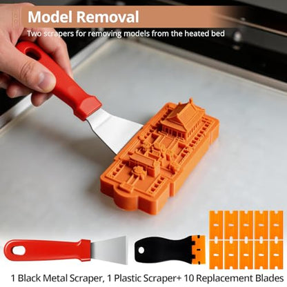 KAMTOP 46-Piece 3D Printer Tool Kit, All-in-One 3D Printing Accessories