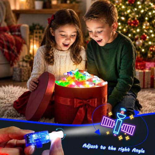 24 Pcs Space Themed Party Favors LED Finger Lights Toys for Kids Ages 3-12 - style: Space