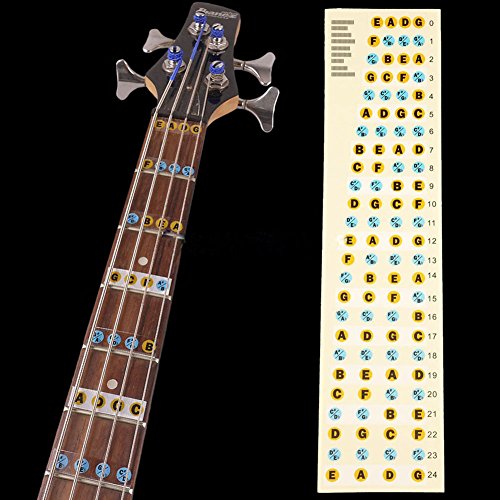 2Pcs Guitar Sticker Guitarra Fingerboard Stickers Bass Fretboard Scale Note Label Fret Sticker Bass Practice Guitar Accessories