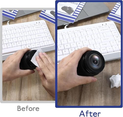 500 Pcs Lens Paper Microscope Lens Tissue Cleaner