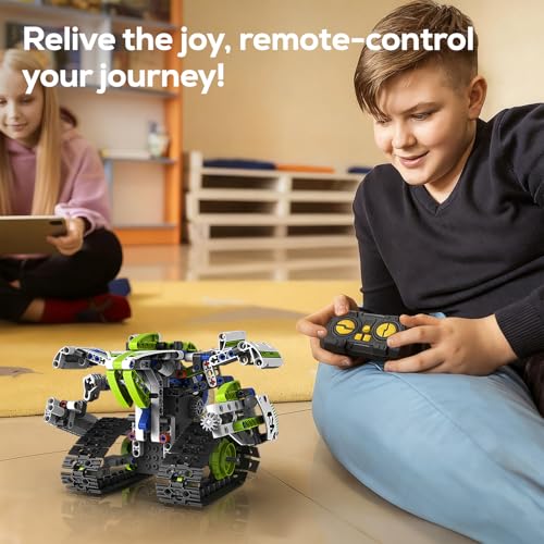 Robot Building Kit with APP/Remote Control STEM Gifts for Boys Age 6-16,Technic Coding Robotic Toys for Kids Birthday, Buildable 5in1 Models with 337+ Pieces - style: K96158