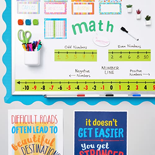 Bright Creations Magnetic Number Line for Classroom Wall & Whiteboard - Dry Erase Math Teacher Supplies - 37 Pieces of Magnetic Number Lines (-40 to 120 Range)