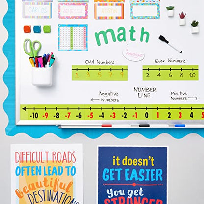Bright Creations Magnetic Number Line for Classroom Wall & Whiteboard - Dry Erase Math Teacher Supplies - 37 Pieces of Magnetic Number Lines (-40 to 120 Range)