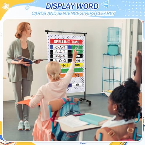 Novabright 6 Adjustable Pocket Chart Stand, Classic, Black White - color: Black White, size: Classic