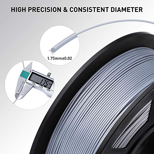 ANYCUBIC PLA 3D Printer Filament 1.75mm, Texture Silver, 1KG - color: 0.1kg Black