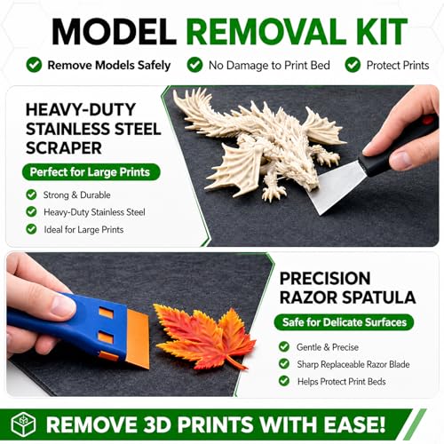 3D Printer Tools Kit, 46PCS 3D Printing Accessories for FDM SLA Resin Printers, Includes Nozzle Cleaning Kit, Print Removal Tools, Deburring Tool, Files, Flush Cutters, Pliers,Tweezers & More