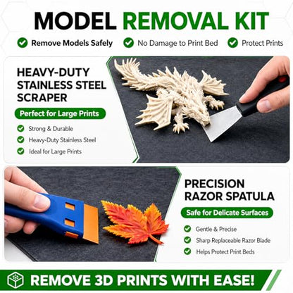 3D Printer Tools Kit, 46PCS 3D Printing Accessories for FDM SLA Resin Printers, Includes Nozzle Cleaning Kit, Print Removal Tools, Deburring Tool, Files, Flush Cutters, Pliers,Tweezers & More