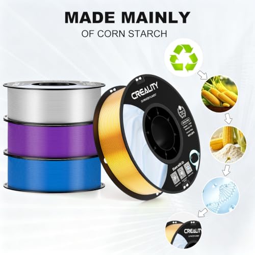 Creality Silk PLA Filament 1.75mm Shiny High Gloss 3D Printer Filament - color: Silk Gold & Silver & Blue & Purple