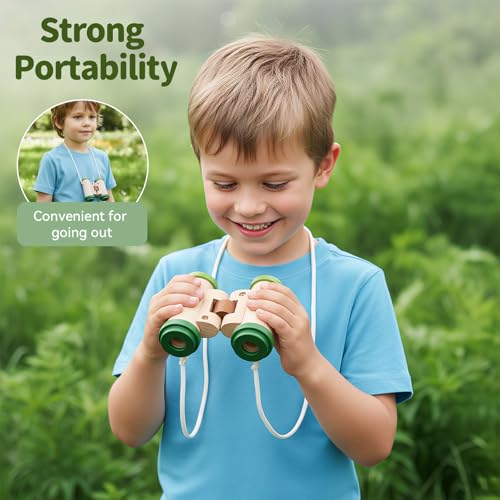 Binoculars for Kids Bird Watching|Hiking|Camping 4 5 6 7 8 Year Old Girl Boy Halloween Birthday Gifts Outdoor Learning Toy