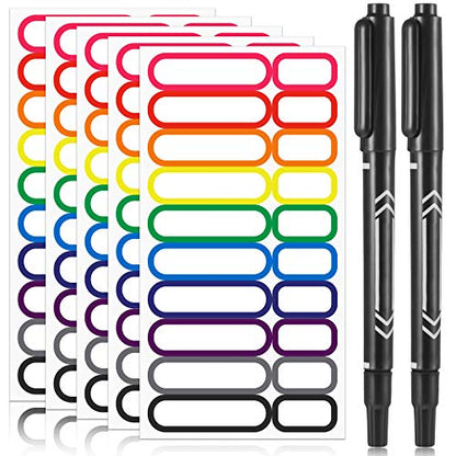 Outus 320 Pcs Waterproof Removable Labels Self Adhesive, Colorful