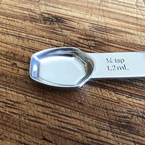 AllSpice Stainless Steel Double Sided Measuring Spoon- 1/2 Teaspoon and 1/4 Teaspoon - size: Half teaspoon/ Quarter Teaspoon