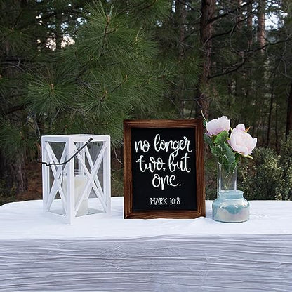 11"x13" Tabletop Chalkboard Sign with Stand - Rustic Brown - color: Rustic Brown, size: 11"W x 13"H