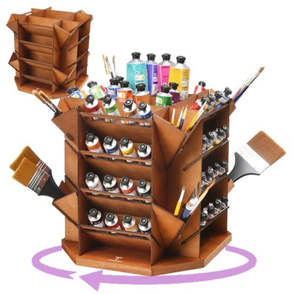 Paint Tube Organizer, 360° Rotating Storage Rack for Artists