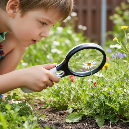 Magnifying Glass with Light, Portable Handheld Reading Magnifier