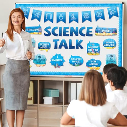Ocean Science Bulletin Board Set Sea Classroom Decorations Science Talk Bulletin Board Decorations Educational Paper Cutouts for Elementary Middle School Wall Decor Back to School Teacher Supplies - style: Ocean