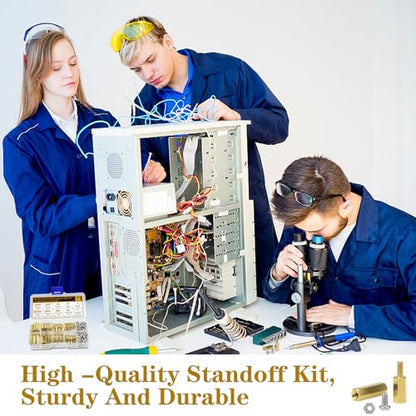 180Pcs M4 Motherboard Standoffs&Screws&Nuts Kit, Hex Male-Female Brass Spacer Standoffs, Laptop Screws for DIY Computer Build, Electronic Projects, Raspberry Pi, Circuit Board etc. - size: M4