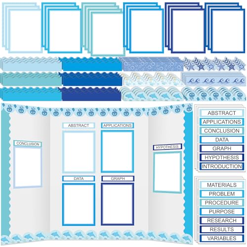 Fuyoooo 90 Pcs Science Fair Board Supplies, Ocean - style: Ocean