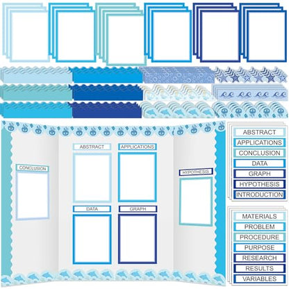 Fuyoooo 90 Pcs Science Fair Board Supplies, Ocean - style: Ocean
