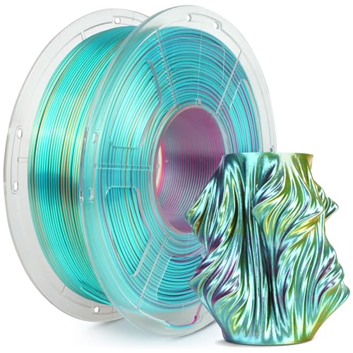 SUNLU Silk Triple Color Pla Filament, Silk PLA 3D Printer Filament 1.75mm, Shiny Silk Texture, Dimensional Accuracy +/- 0.02mm, 1KG Spool (2.2 lbs), PLA Silk Triple Color (Red Yellow Green) - color: Silk Pla Triple Red Yellow Green