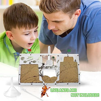 ELNMLHT Ant Farm Castle, Ant Farms with Yellow Sand and Tool Kit, Ant Colony Observation Kit, Ant Viewing Habitat Science Kit, Educational & Learning Science Kit for Kids, Adults, Student - color: Ant Farm C