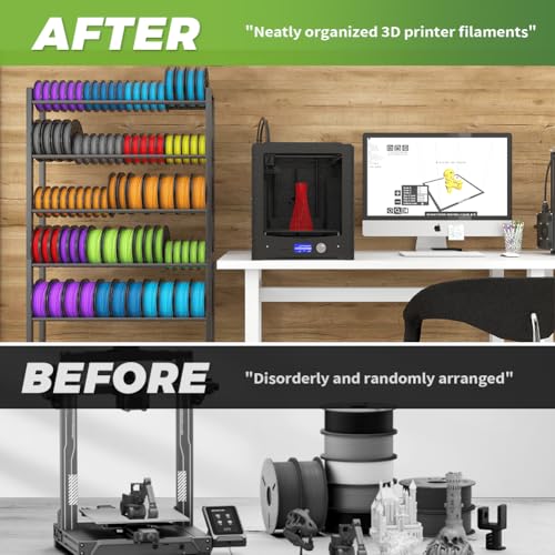 3D Printer Filament Storage Rack, Heavy-Duty 7-Tier Organizer for 3D Printing Spools, Large Capacity Holder for 3D Printing Rolls - style: 7-Tier