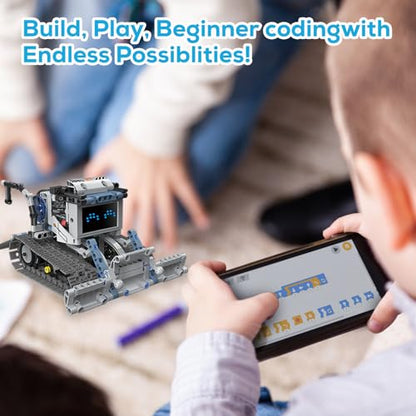 Robot Building Kit with Remote Control STEM Gift for Boys Age 6+ | Birthday Gift for Boys Girls Ages 6+ | 352PCS 5-in-1 Robot | APP + Remote | STEM Robotic Toys | Rechargeable |Educational - style: K96170
