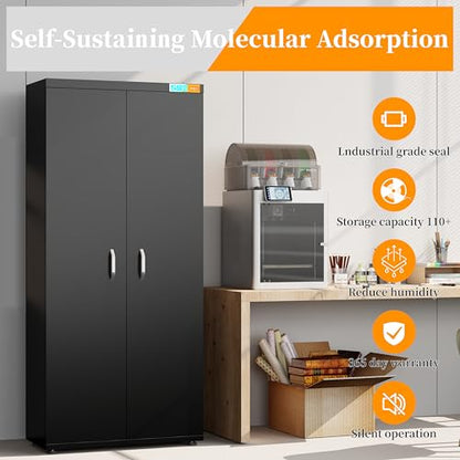 3D Printer Filament Dry Storage Cabinet with Dehumidifier-Smart 25% RH - color: 400l Black
