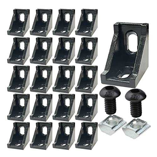 20Pcs 2020 Series Aluminum Extrusion Profile Hardware T Slot Corner Bracket - style: 20B-2028