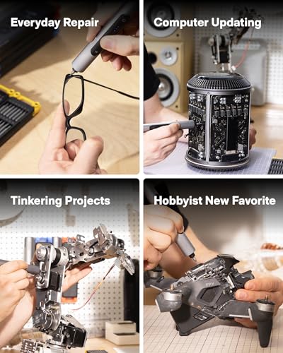 HOTO 2-in-1 Master DIY & Repair Kit: Compact Craft Power Tool Kit – Includes Mini Rotary Tool, and Precision Screwdriver Set