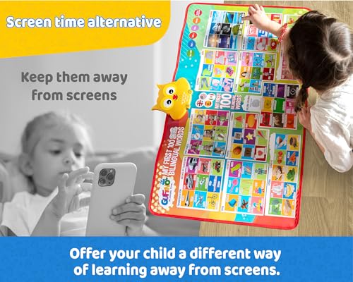 First 100 Words Bilingual Electronic Alphabet Poster for Kids - color: First 100 Words