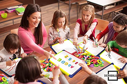 ScribbleDo 10 Pack Magnetic Dry Erase Board for Kids Whiteboard 9”x12” Includes White Board for Writing Learning & Drawing Art Educational Kids Toy