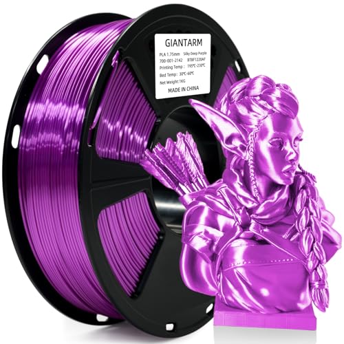GIANTARM 3D Printer Filament,Silk Dark Purple PLA Filament,1Kg - color: Silk Dark Purple, size: 1kg