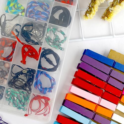 OALCQ 36 Grids 2 Pcs Bead Organizer and Storage Tackle Box for Rock Collection, Washi Tape, Small Items - Plastic Container - size: 36 grids 2 pcs