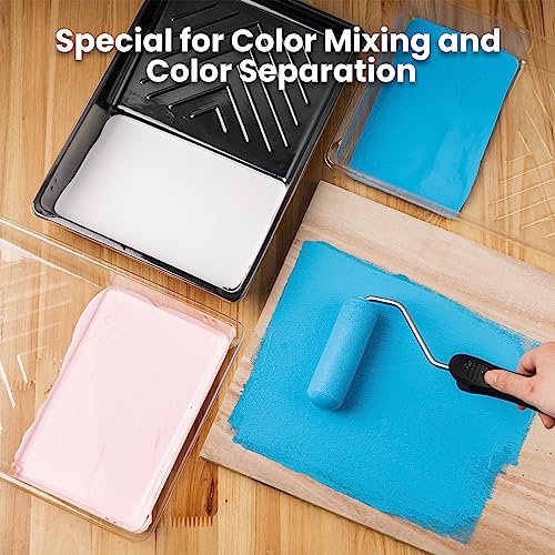 Mister Rui 6" Paint Tray 12-Pack with 4" Roller Frame & Liners - color: 6 Inch, 12 Pack