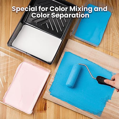 Mister Rui 6" Paint Tray 12-Pack with 4" Roller Frame & Liners - color: 6 Inch, 12 Pack