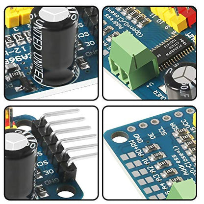 Dorhea PCA9685 16 Channel 12 Bit PWM Servo Driver Board IIC Interface PCA9685 Module Controller Compatible with Raspberry Pi