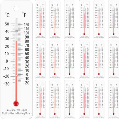 Maitys 20 Pcs Science Thermometers Mercury Free Student School Supplies Boiling Point Dual Scale Thermometers for Classroom Teaching Tools (White) - color: White