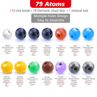 Chemistry Molecular Model Kit (208 Pcs) for Student and Teacher - color: 208pcs Kit