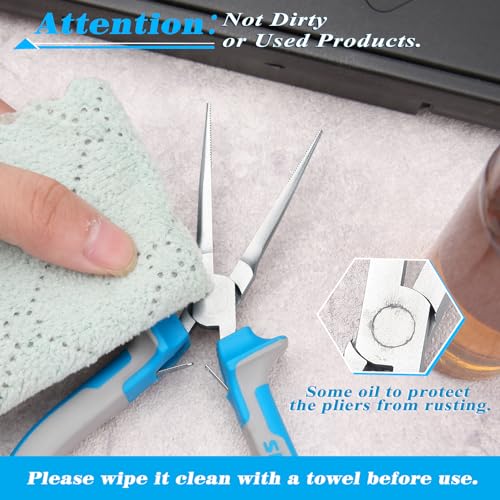 SPEEDWOX Fine Tips Long Nose Pliers For Jewelry Making and Fishing - Serrated Jaw, Thin Needle Nose, Wire Looping and Bending - style: Fine Tips Needle Nose