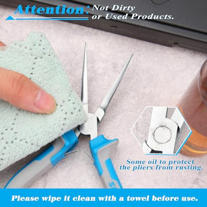 SPEEDWOX Fine Tips Needle Nose Pliers With Serrated Jaw Precision Jaw - style: Upgrade Fine Tips Needle Nose