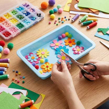 25 Pcs Plastic Art Trays (9.65 × 7.28 × 0.98 in, 5 Colors