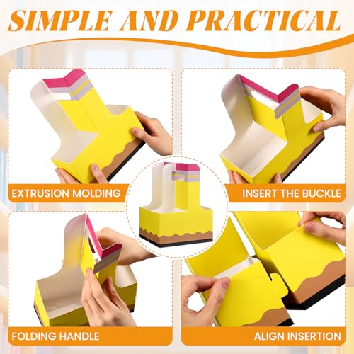 Reallnaive 12 Set Back to School Gifts 2 Cup Drink Carrier,Pencil - style: Pencil